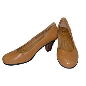 Sofft Nasia Women's Light Tan Leather Classic Pumps Comfort Heels Size 8.5M